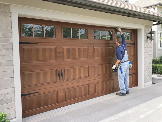 Custom garage door showcase by Bethel Garage Door Repair in Bethel