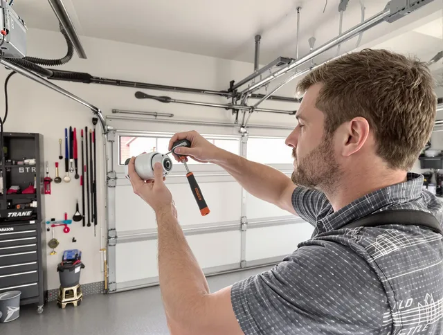 Garage door opener repair service by Bethel Garage Door Repair in Bethel