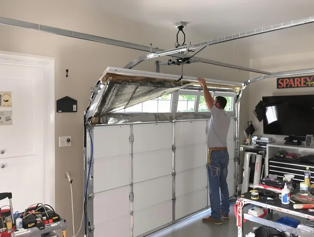 Garage door section replacement by Bethel Garage Door Repair in Bethel