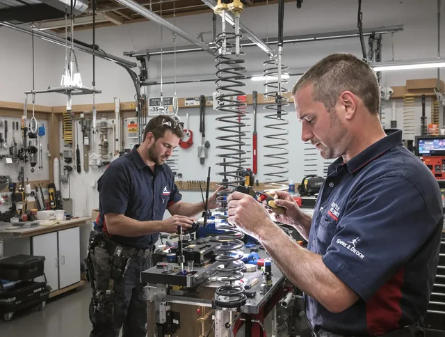 Garage door spring repair service by Bethel Garage Door Repair in Bethel